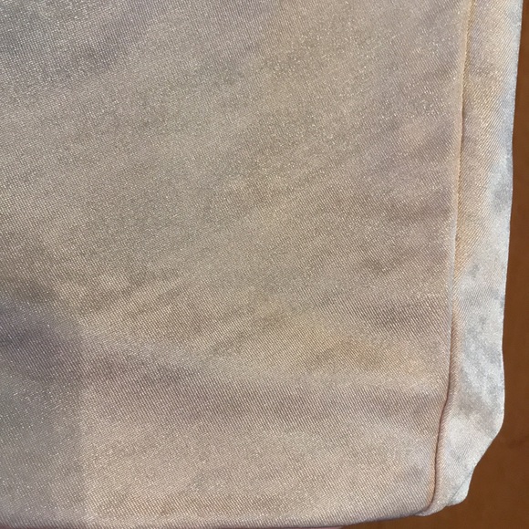 Cache VINTAGE USA ivory sleeveless draped V neck shimmer top tunic blouse EUC - Picture 4 of 8